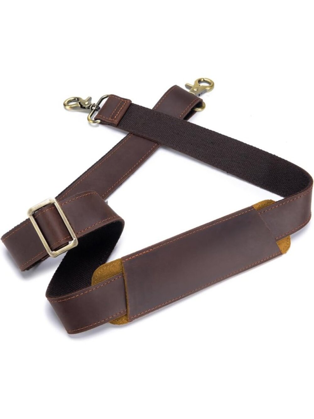 Adjustable Genuine Leather Shoulder Strap for Laptops, Bags, Purses & Handbags